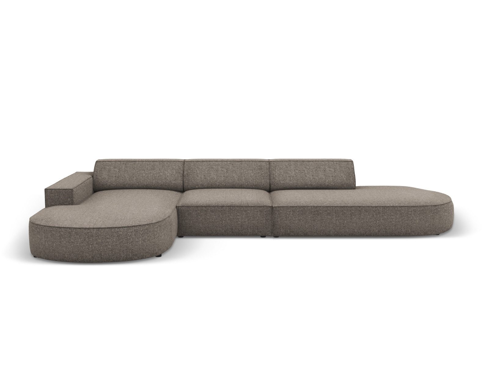 Micadoni Ecksofa Jodie, 4-Sitzer offen runde Recamiere