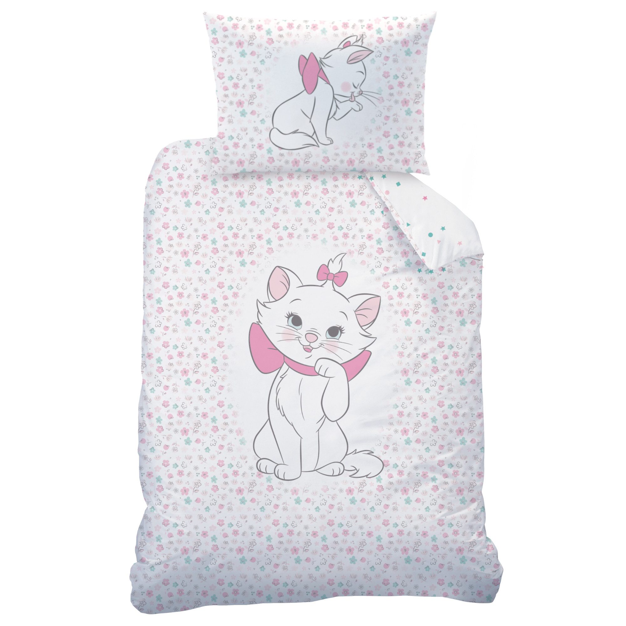 CTI Babybettwäsche Baby Wende Bettwäsche Disney Cat Marie 101 Dalmatiner, 2 teilig, Langlebig