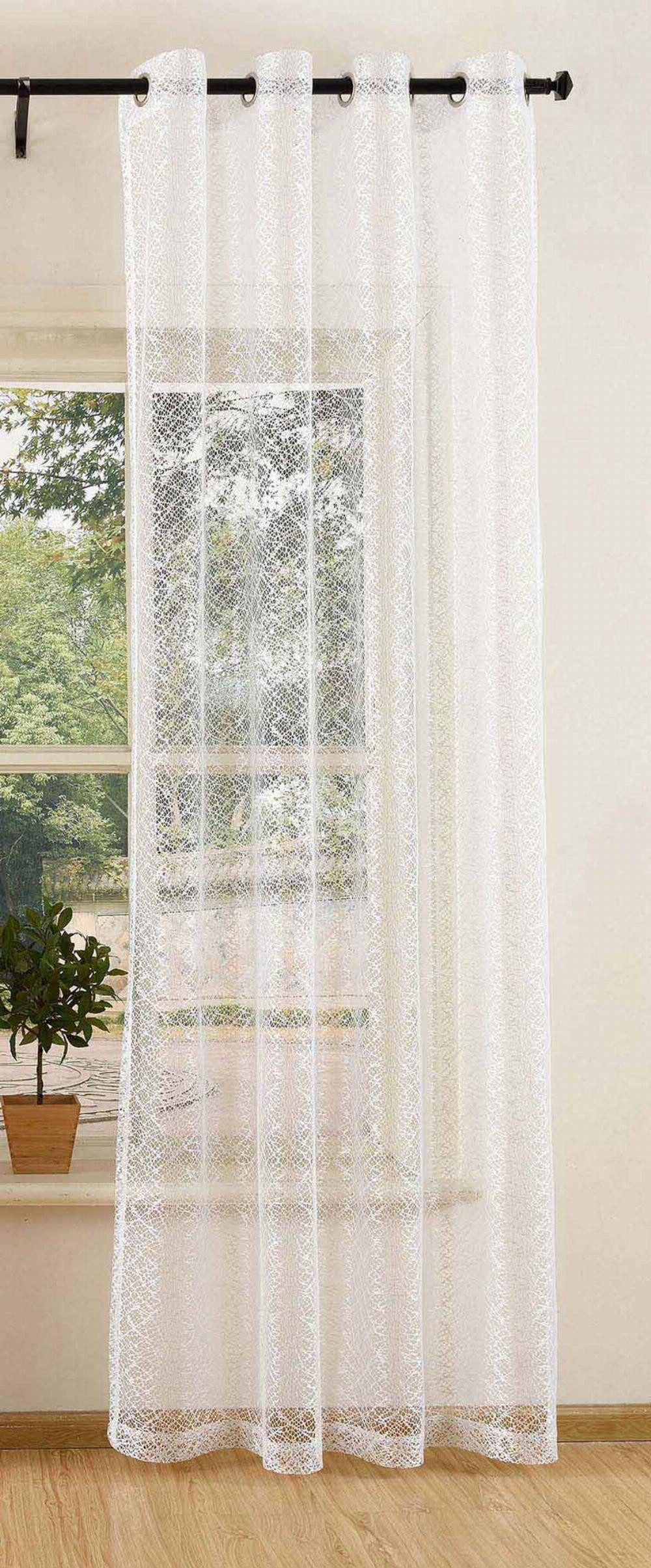 Gardinenbox Gardine (1 St), Ösen, transparent, Polyester, Netz Struktur Netzvorhang 203522
