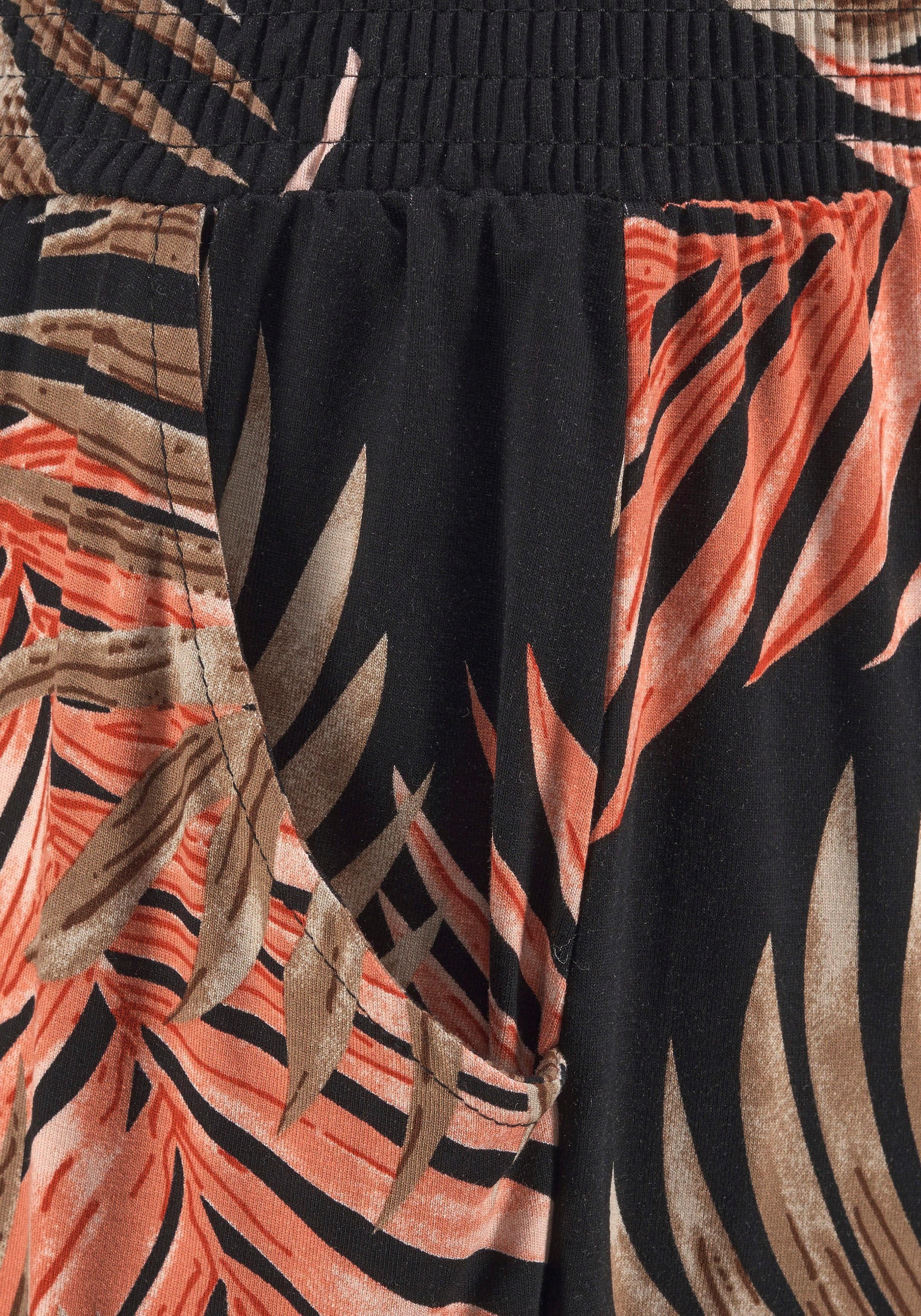Damen Hosen LASCANA Strandhose mit Palmenblätterdruck
