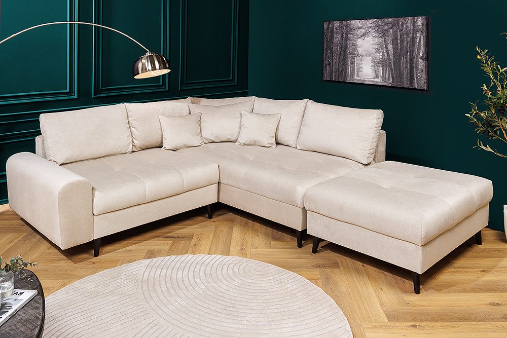 riess-ambiente Ecksofa BELMONT 220cm champagner/ beige günstig online kaufen