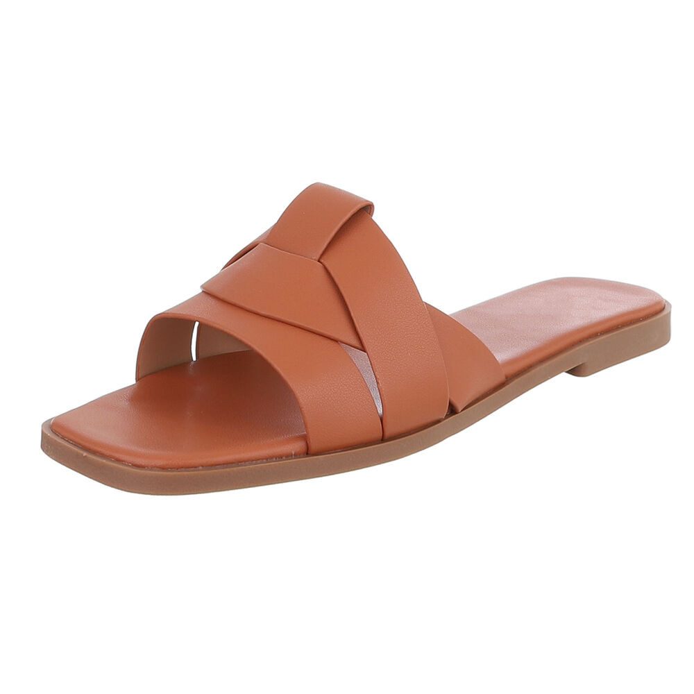Ital-Design Stylische Slide-Sandalen mit Kreuzband für Damen Pantolette (91 günstig online kaufen