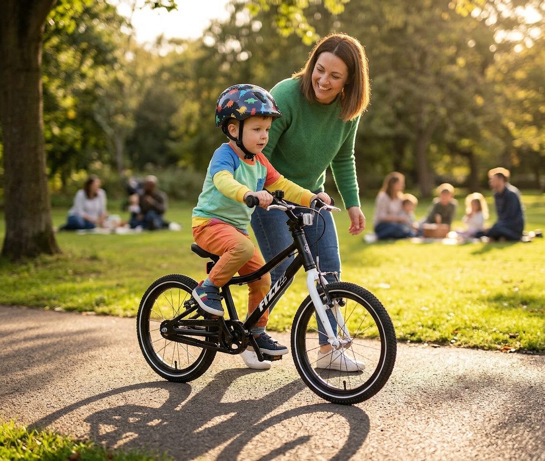 Bachtenkirch Kinderfahrrad FIZZ 16 Zoll Schwarz Matt Superleichtes Kinderrad Fahrrad ab 3 Jahre, Leicht (ca. 6 kg), Vormontiert, Qualitativ Hochwertig