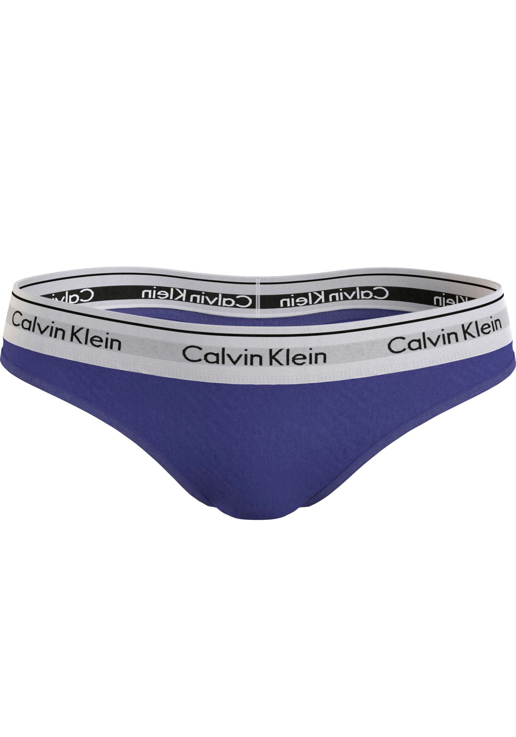 Calvin Klein in Größen THONG (FF) blau T-String Size Plus Underwear
