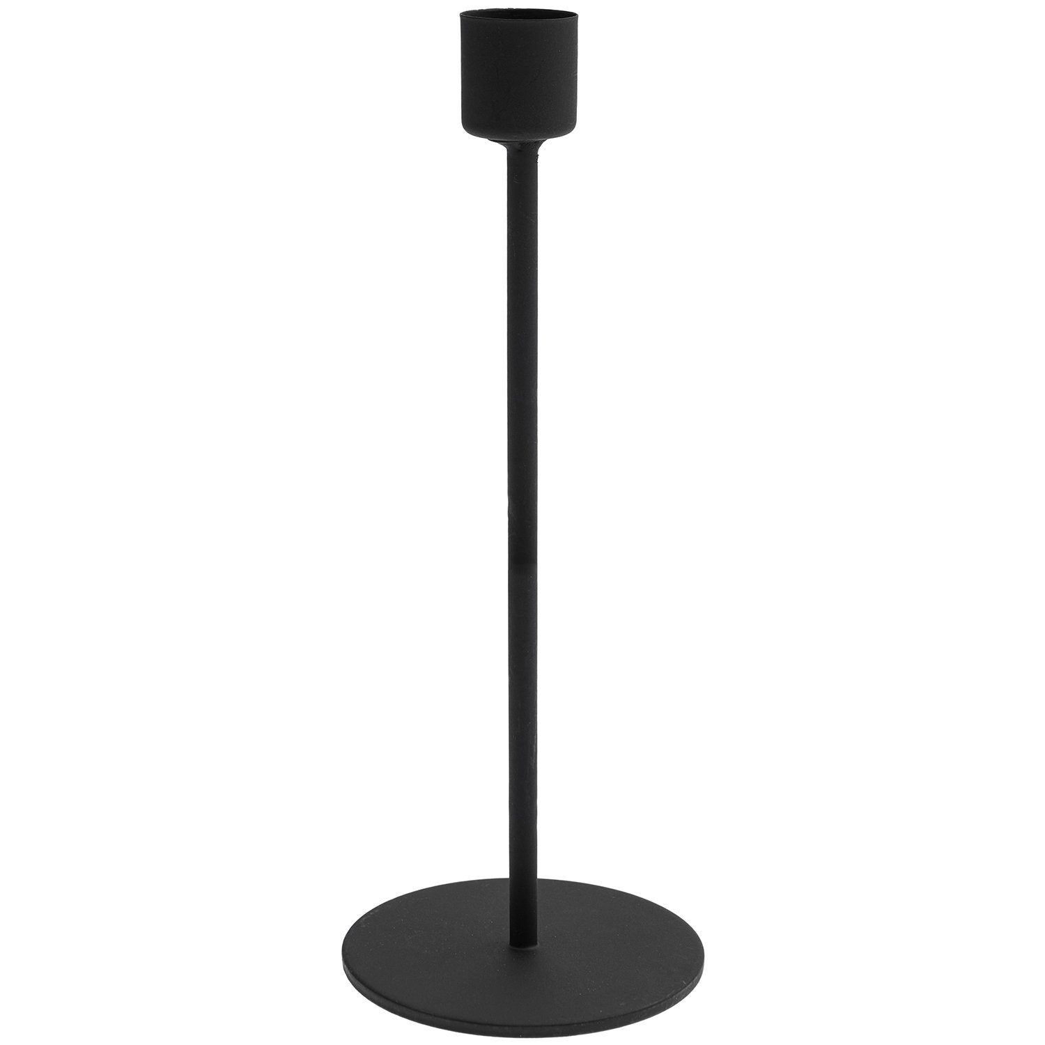 20,5cm Rico Design Stiel-Kerzenhalter, Kerzenhalter schwarz, Metall