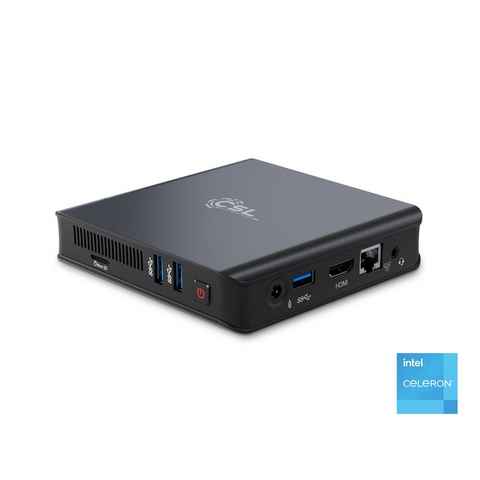 CSL Narrow Box Ultra HD Compact v5 Mini-PC (Intel® Celeron N5100, Intel UHD Graphics, 4 GB RAM, 128 GB SSD, passiver CPU-Kühler)