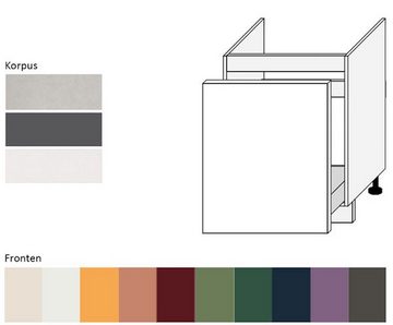 Feldmann-Wohnen Unterschrank Tivoli (Tivoli, 1-St) 60cm Front- und Korpusfarbe wählbar mit 1 Schublade (Teilauszug)