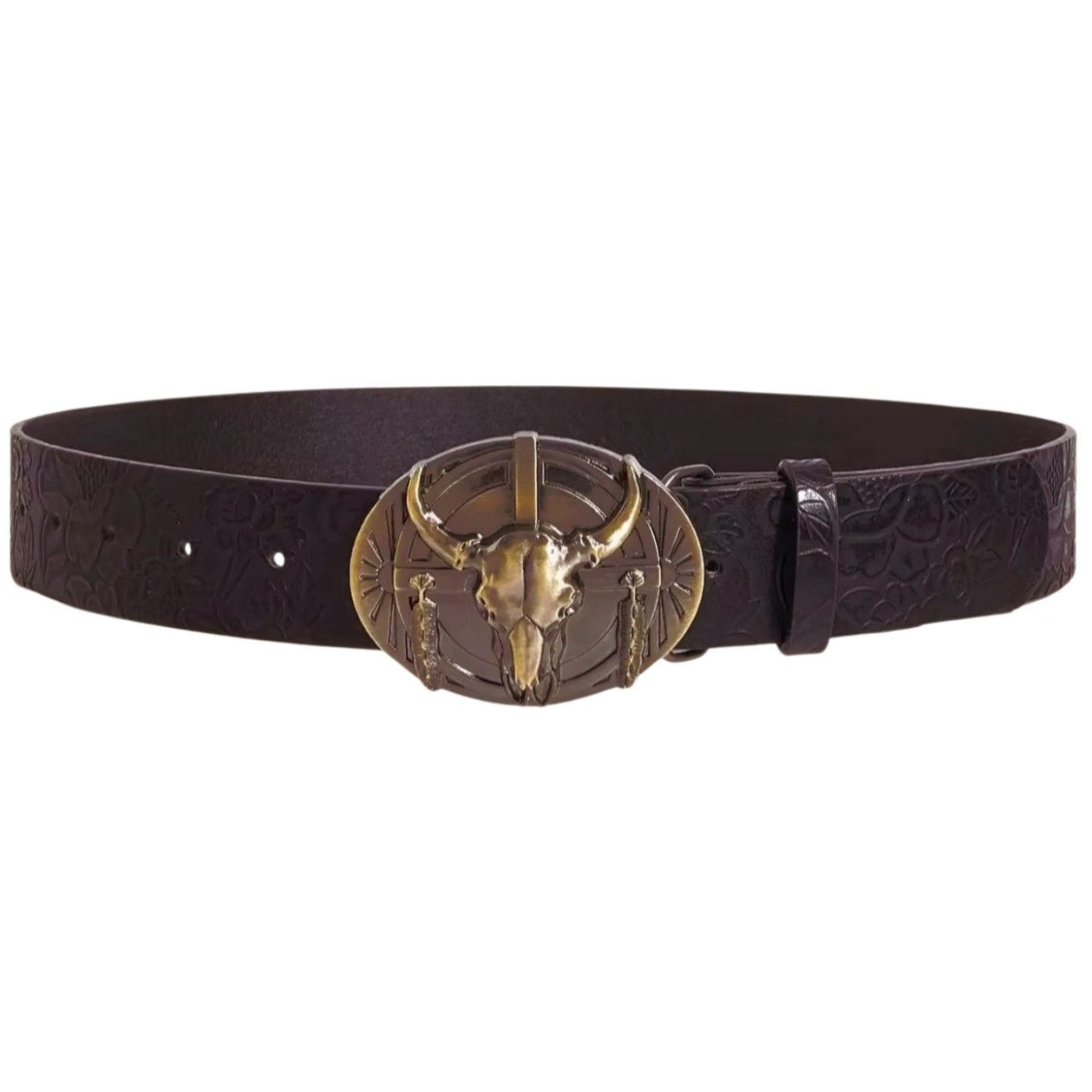 Ware aus aller Welt Koppelgürtel Modischer Gürtel mit Longhorn-Schnalle Wes günstig online kaufen