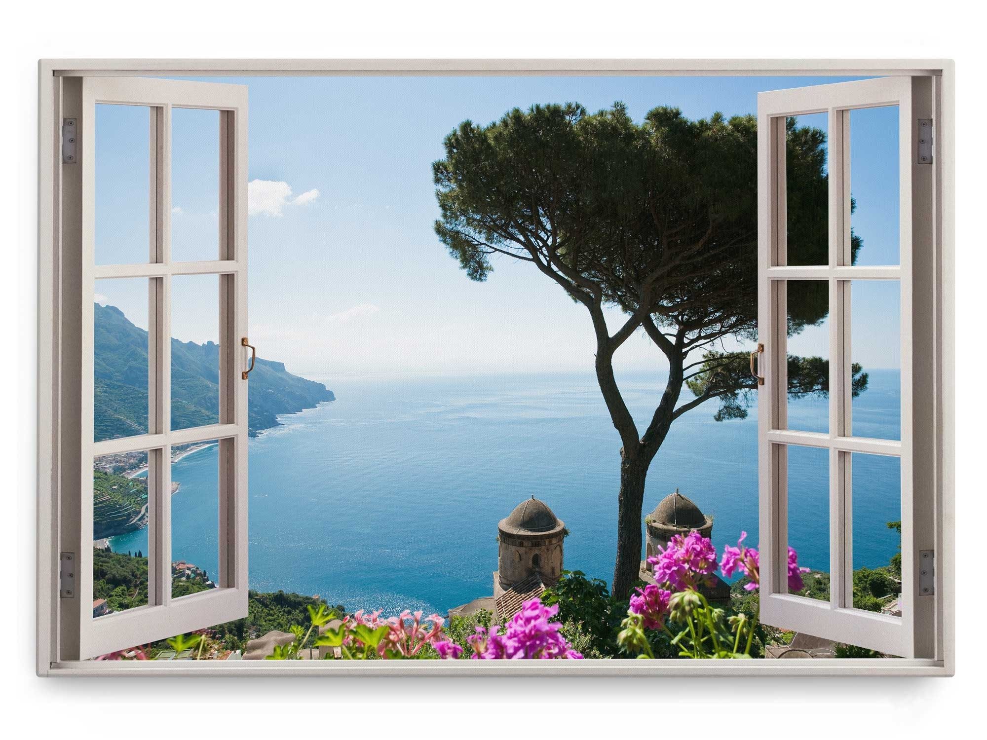 Sinus Art Leinwandbild Wandbild 120x80cm Fensterbild günstig online kaufen