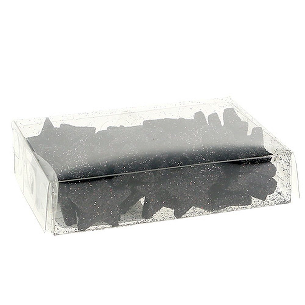 Florists Products Weihnachtsmann Mini Glitterstern Schwarz 2,5 cm 96 Stk Deko Weihnachten, 96 Stück