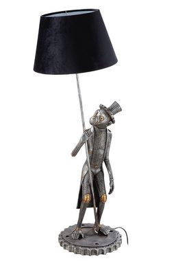 GILDE Tischleuchte GILDE Lampe Steampunk Monkey - silber - H. 90cm x B. 38cm