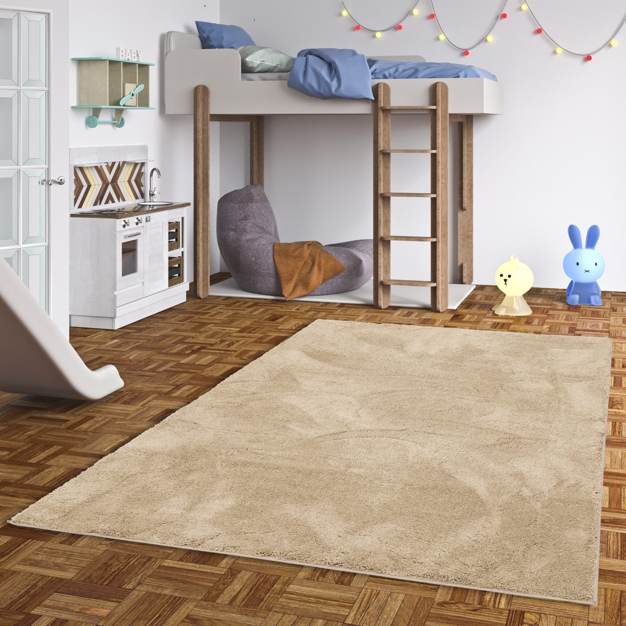 Pergamon Kinderteppich Kinderteppich Super Soft Hochflor Silky Kids, Rechte günstig online kaufen