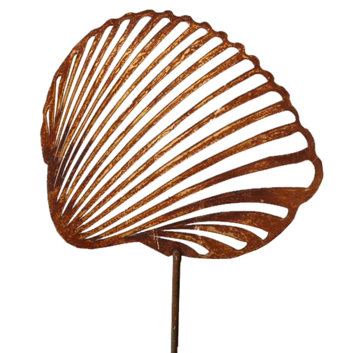 440s Gartenfigur 440s Rost-Muschel "Shell" mit kurzem Stab, (Stück) | Figuren