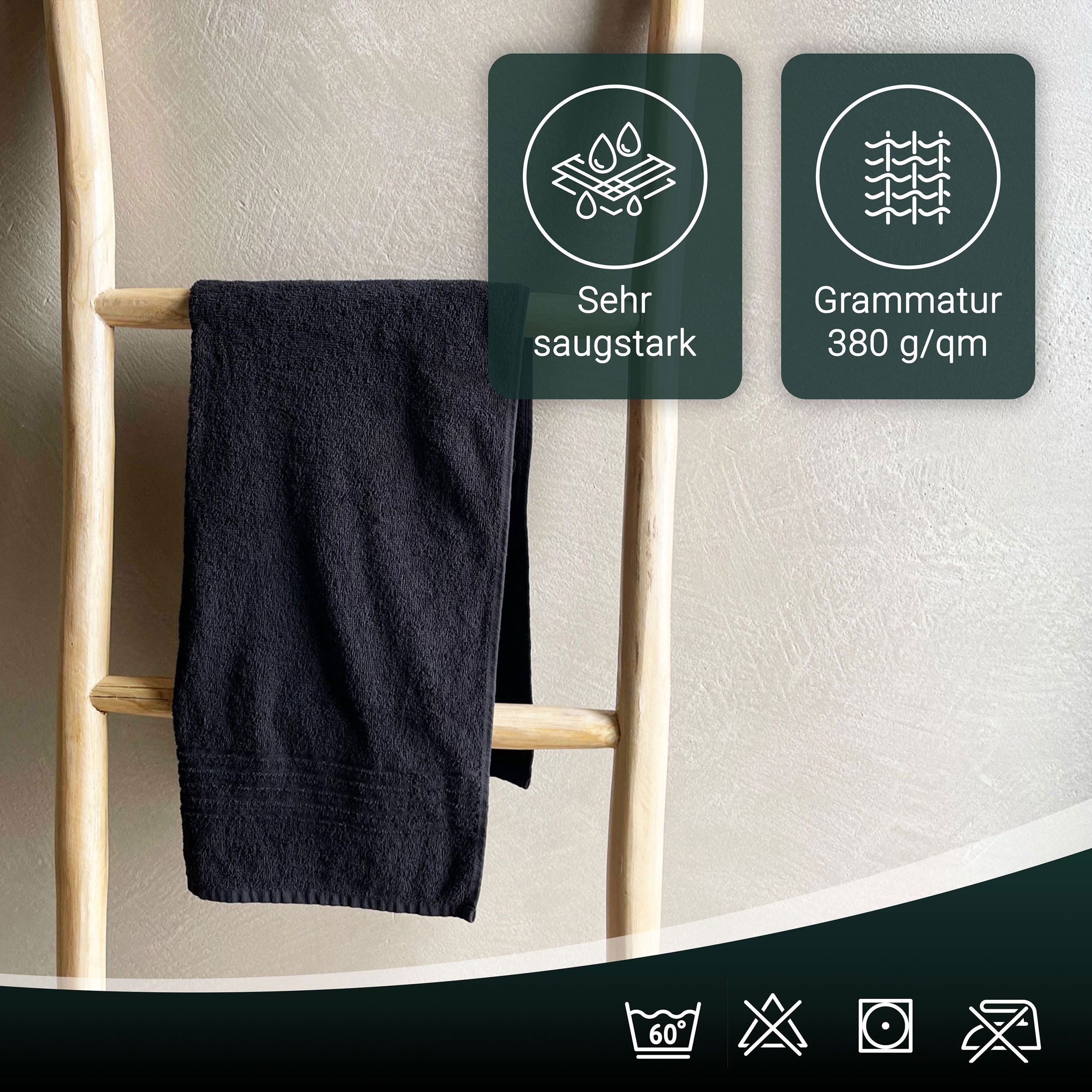 ZOLLNER Handtücher, Walkfrottier (10-St), 50 x günstig online kaufen