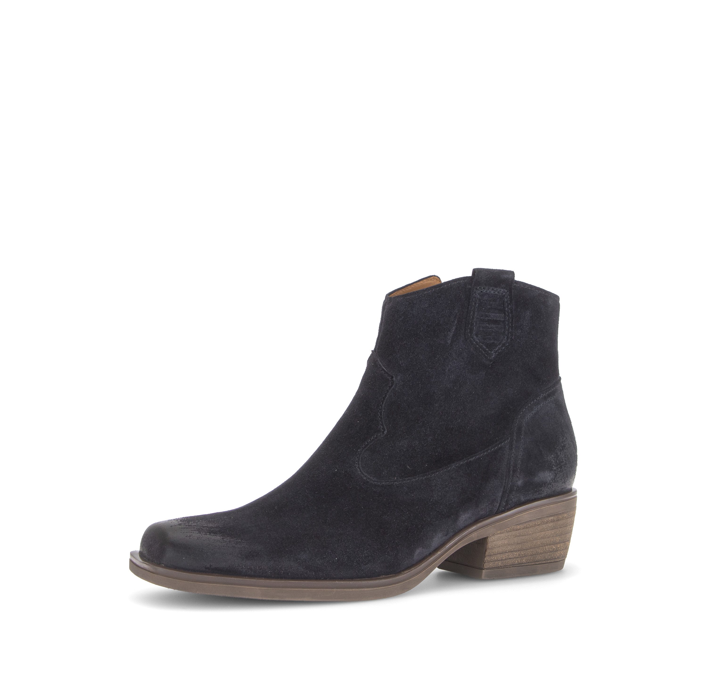 Gabor Westernstiefelette Blockabsatz, Cowboyboots in Karreeform, Weite G (weit)