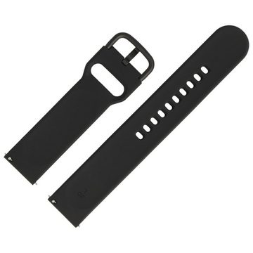 MARBURGER Uhrenarmband 20mm Silikon Fitness Smartwatch XL Extra Lang Schwarz