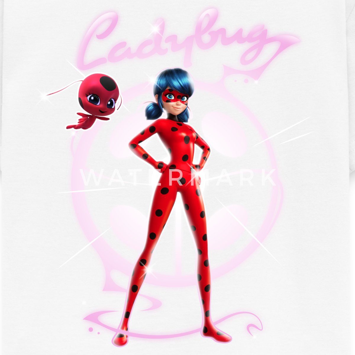 T-Shirt Miraculous Ladybug Mit Tikki Kinder T-Shirt