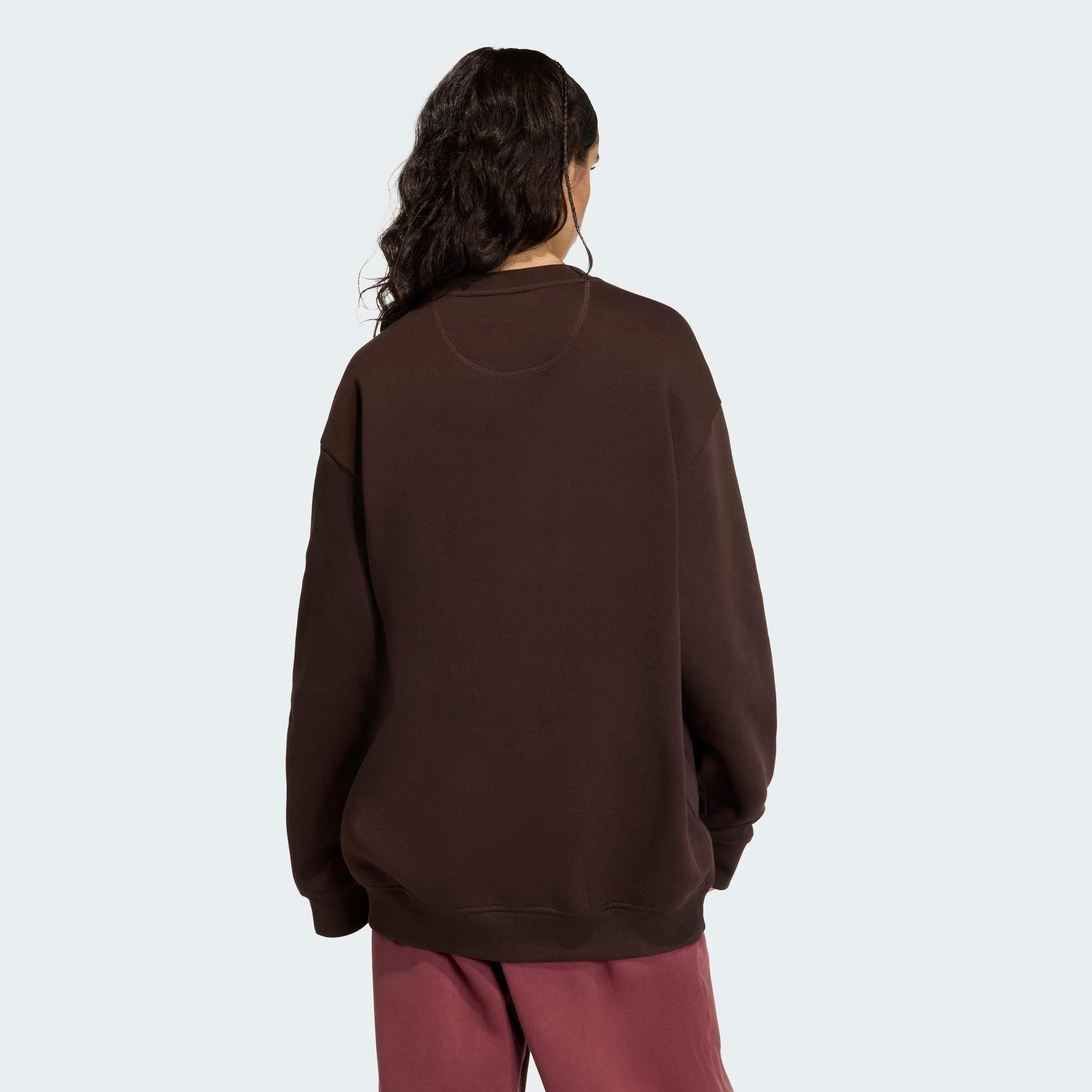 adidas Originals Sweatshirt ESS CREW FL OS mit sportlichem Stil, aus Baumwolle