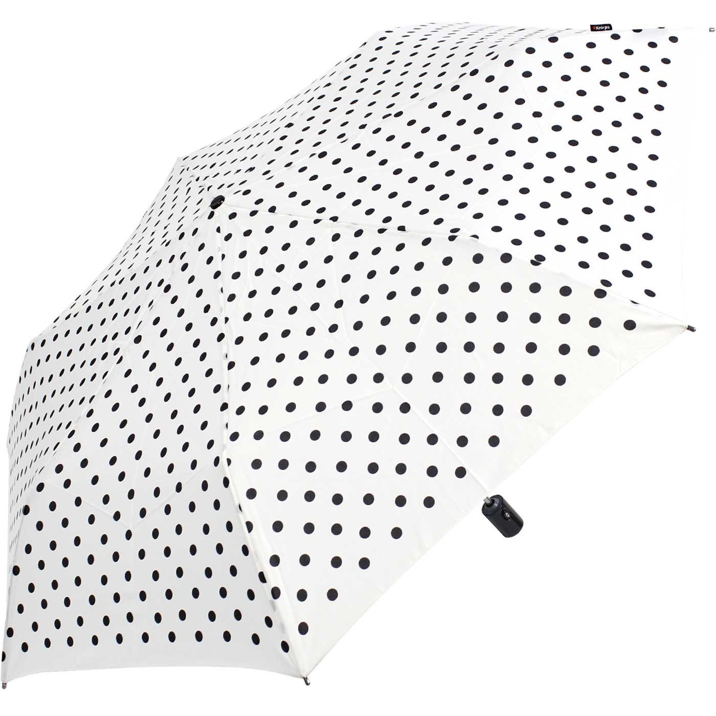 Knirps® Taschenregenschirm Slim Duomatic mit Auf-Zu-Automatik - Polka Dots, immer mit dabei, passt in jede Tasche