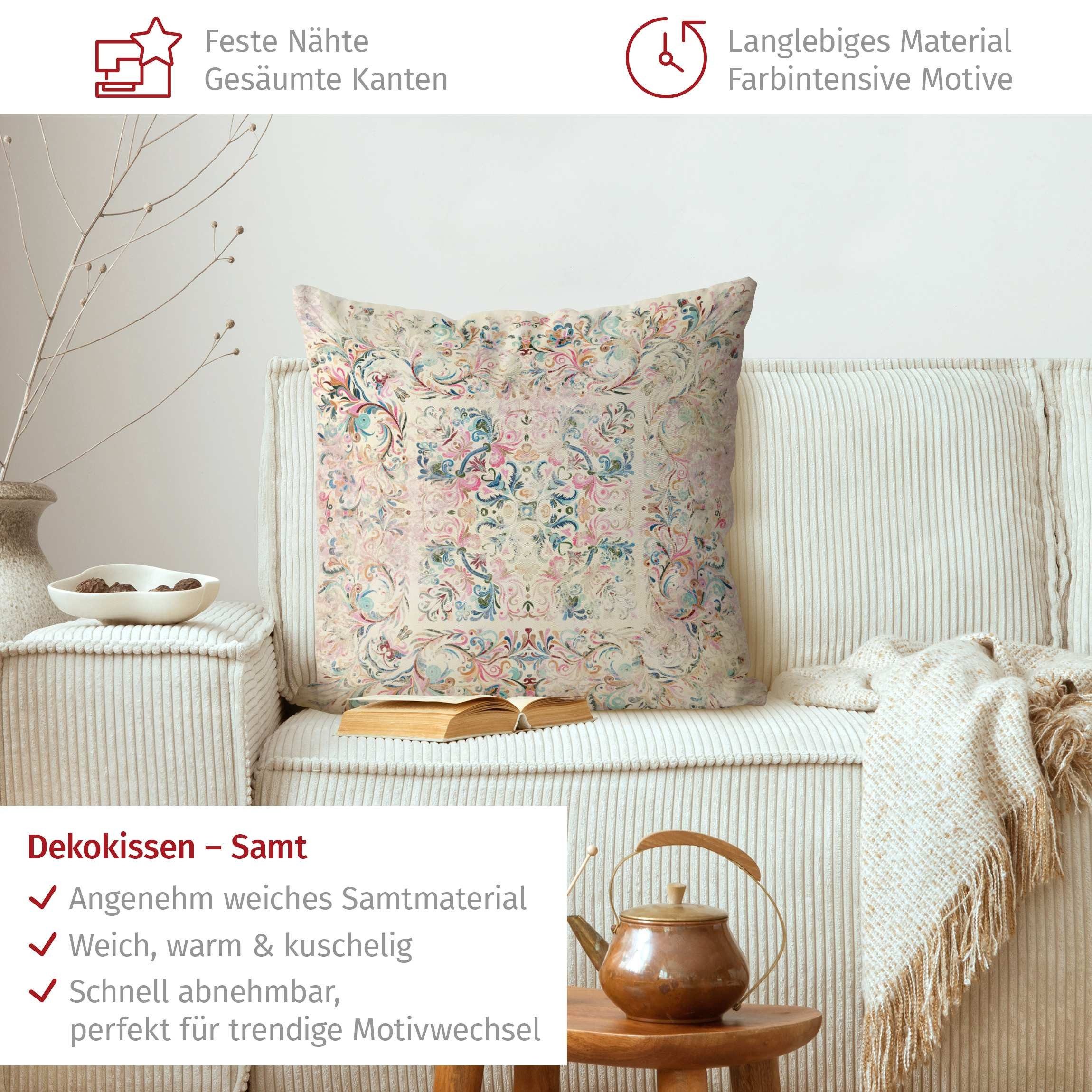 Bilderdepot24 Dekokissen drinnen Kissenhülle/ Sofakissen/ Zierkissen Kissenhülle pastell Muster, Bezug mit / ohne Füllung Zierkissen Outdoor Sofa Bett – Bild 2 von 5