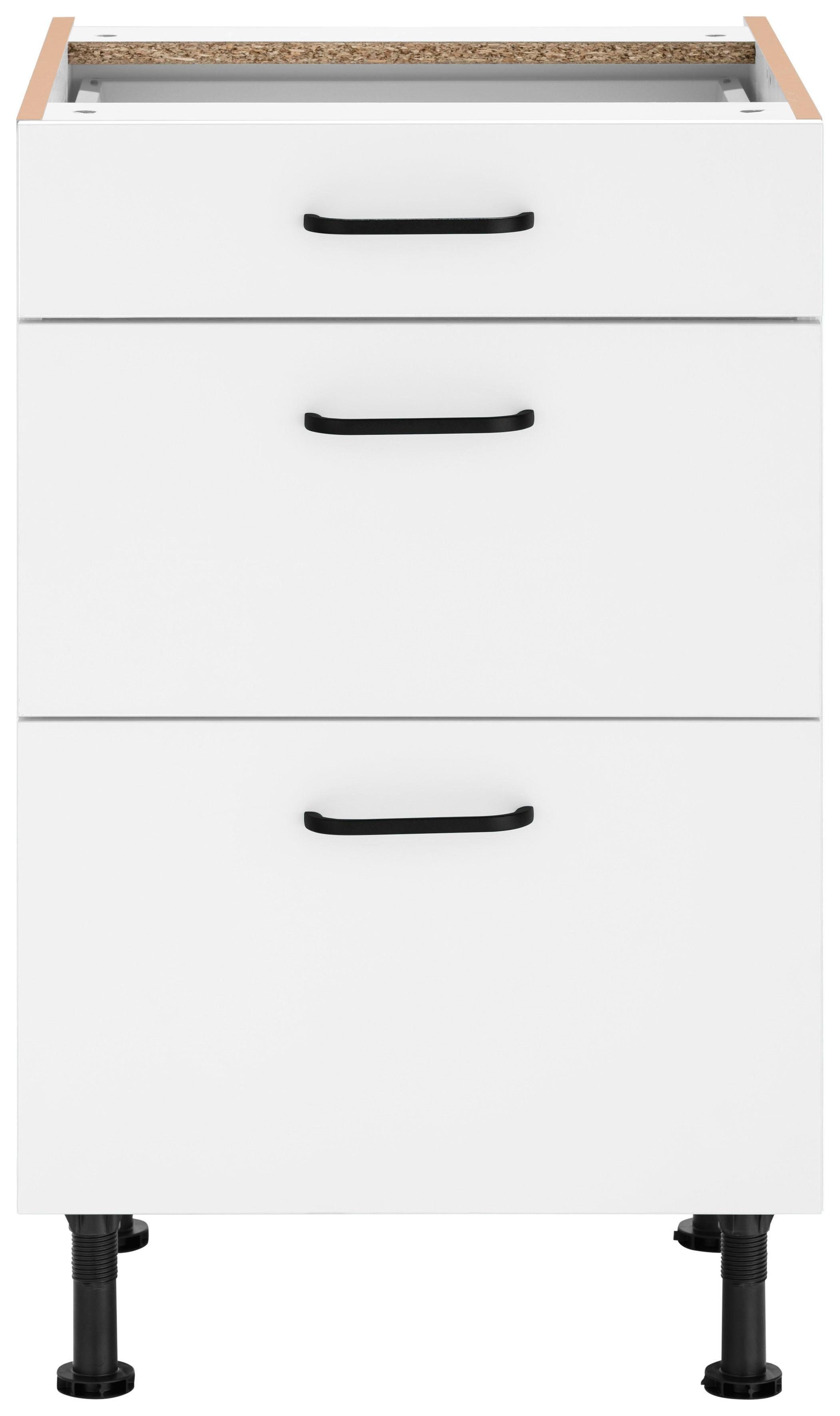 OPTIFIT Unterschrank Elga großen weiß/weiß Auszügen, | weiß mit cm Breite 50