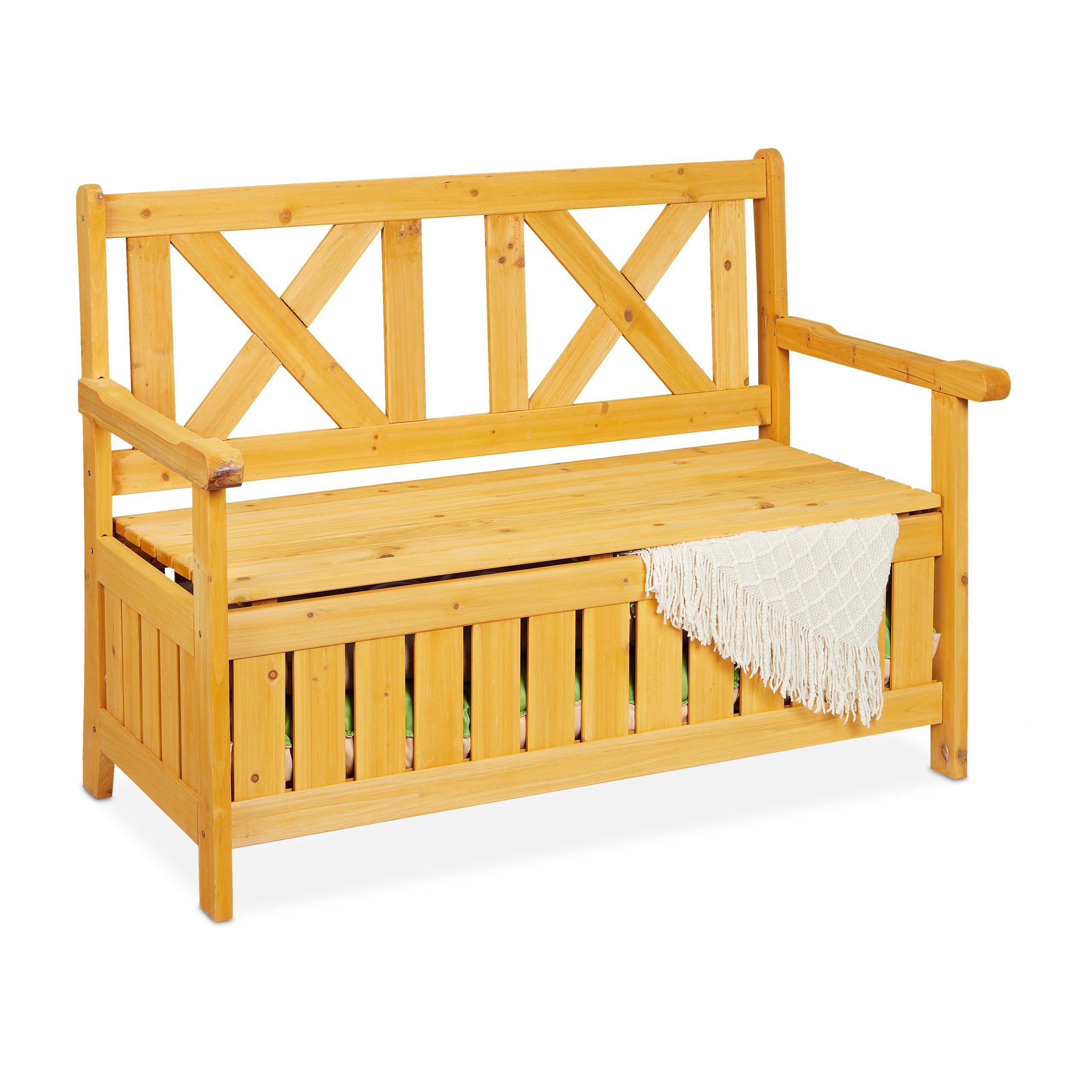 relaxdays Gartenbank mit Stauraum günstig online kaufen