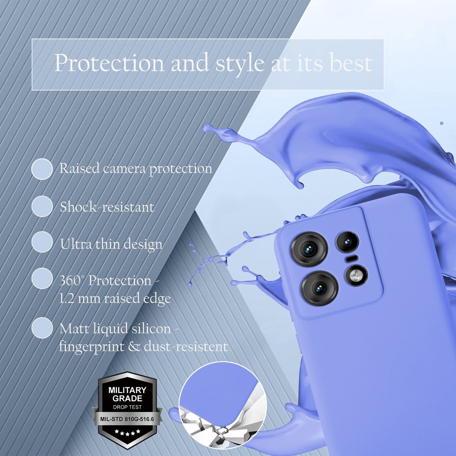Cadorabo Handyhülle für Motorola Moto Edge 50 Pro Hülle Motorola Moto Edge 50 Pro, Flexible Hülle TPU Silikon Schutzhülle Back Cover Case