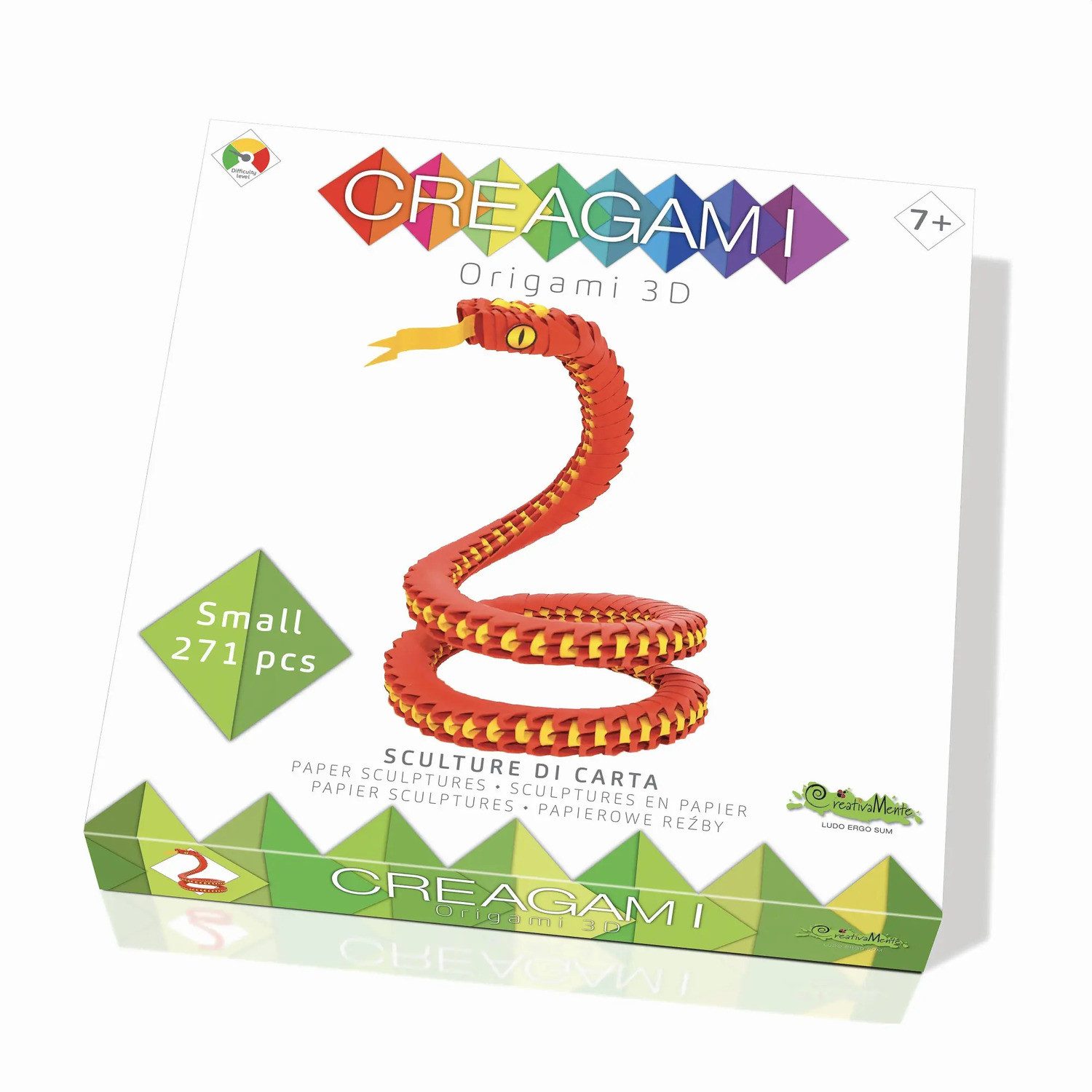 BrainBox Spiel CREAGAMI - Origami 3D Schlange 271 Teile