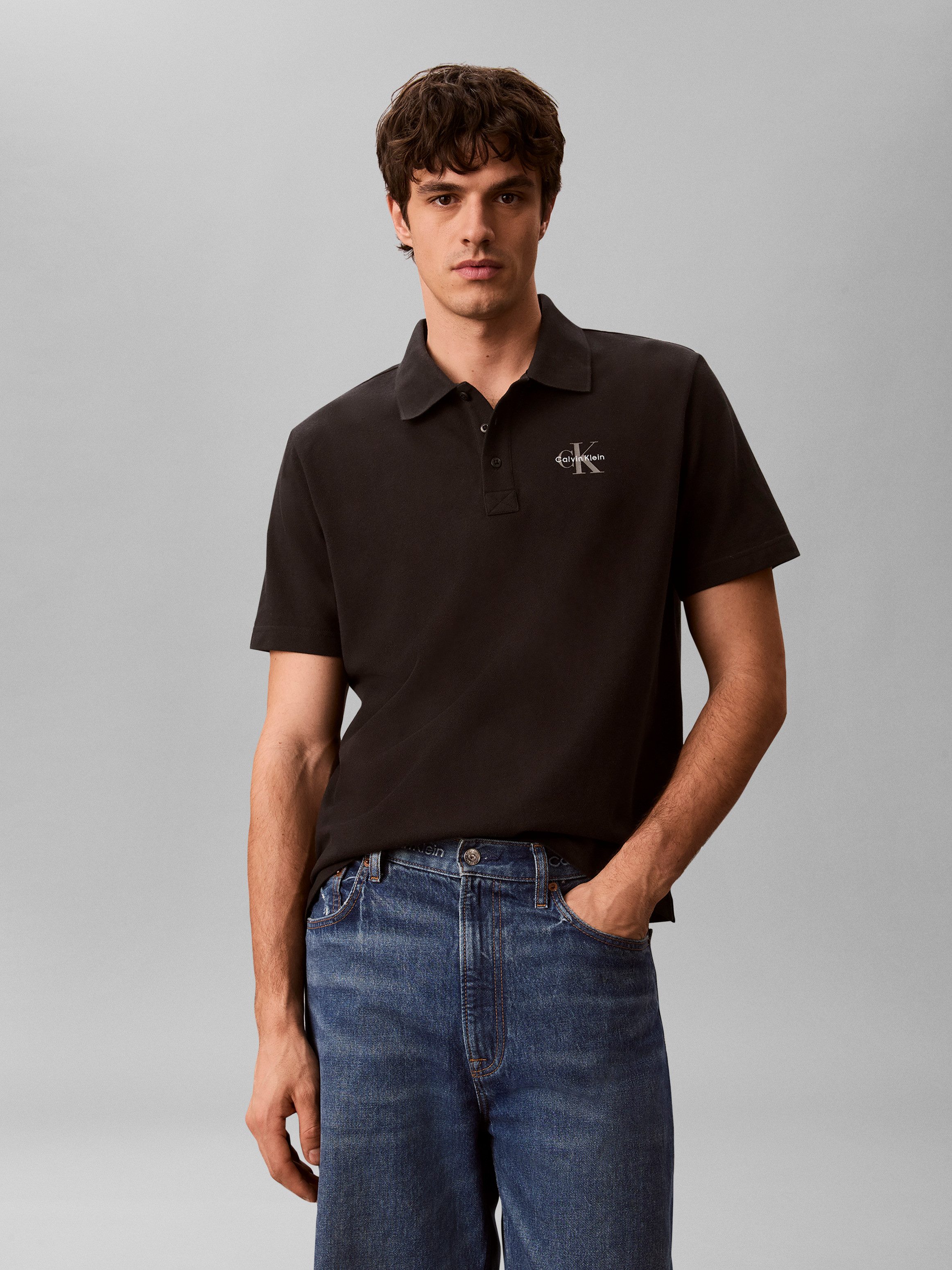 Calvin Klein Jeans Poloshirt EASY MONOLOGO CASUAL PIQUE Regular fit mit Polokragen