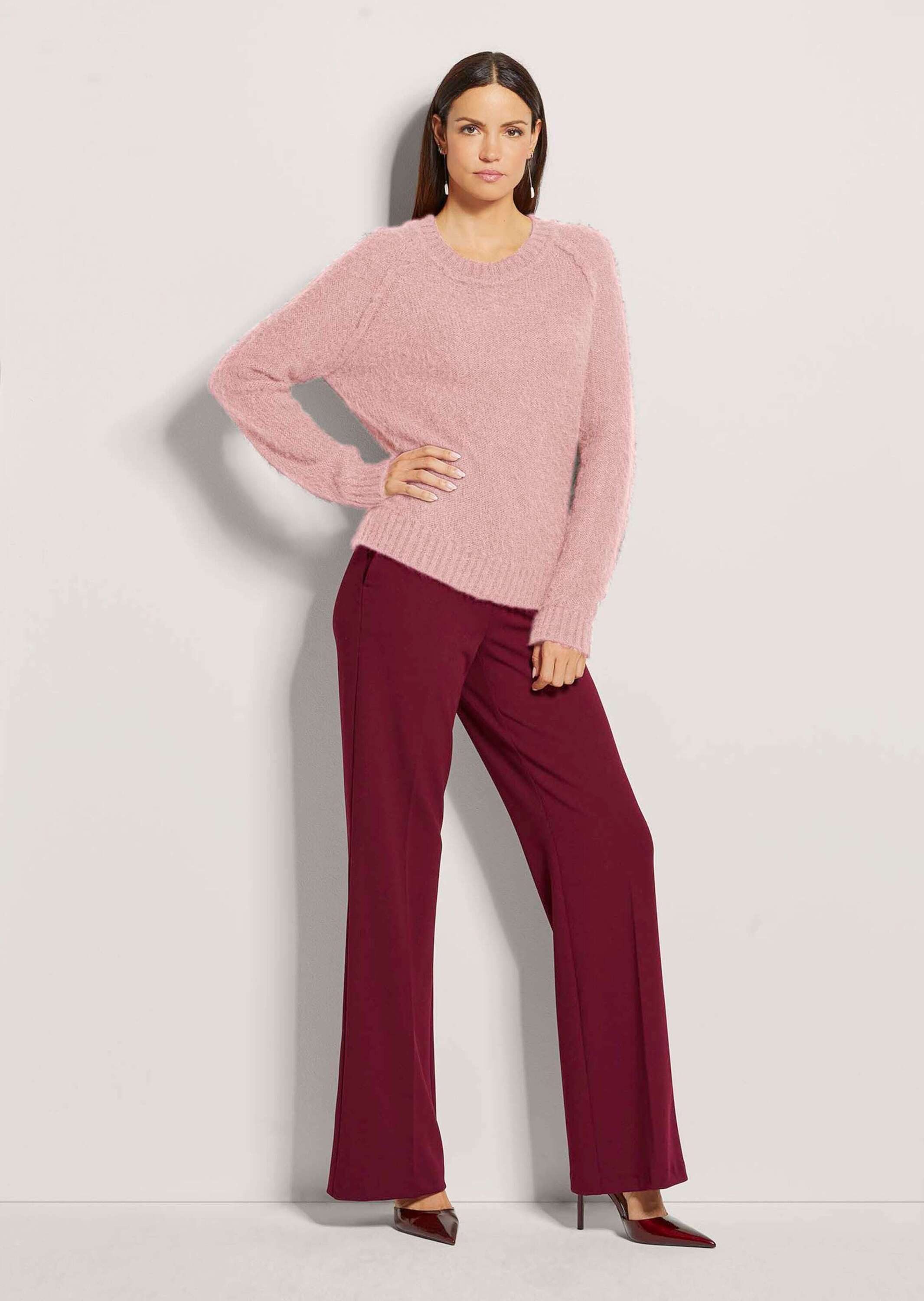 MADELEINE Strickpullover Flauschiger Rundhals-Pullover günstig online kaufen