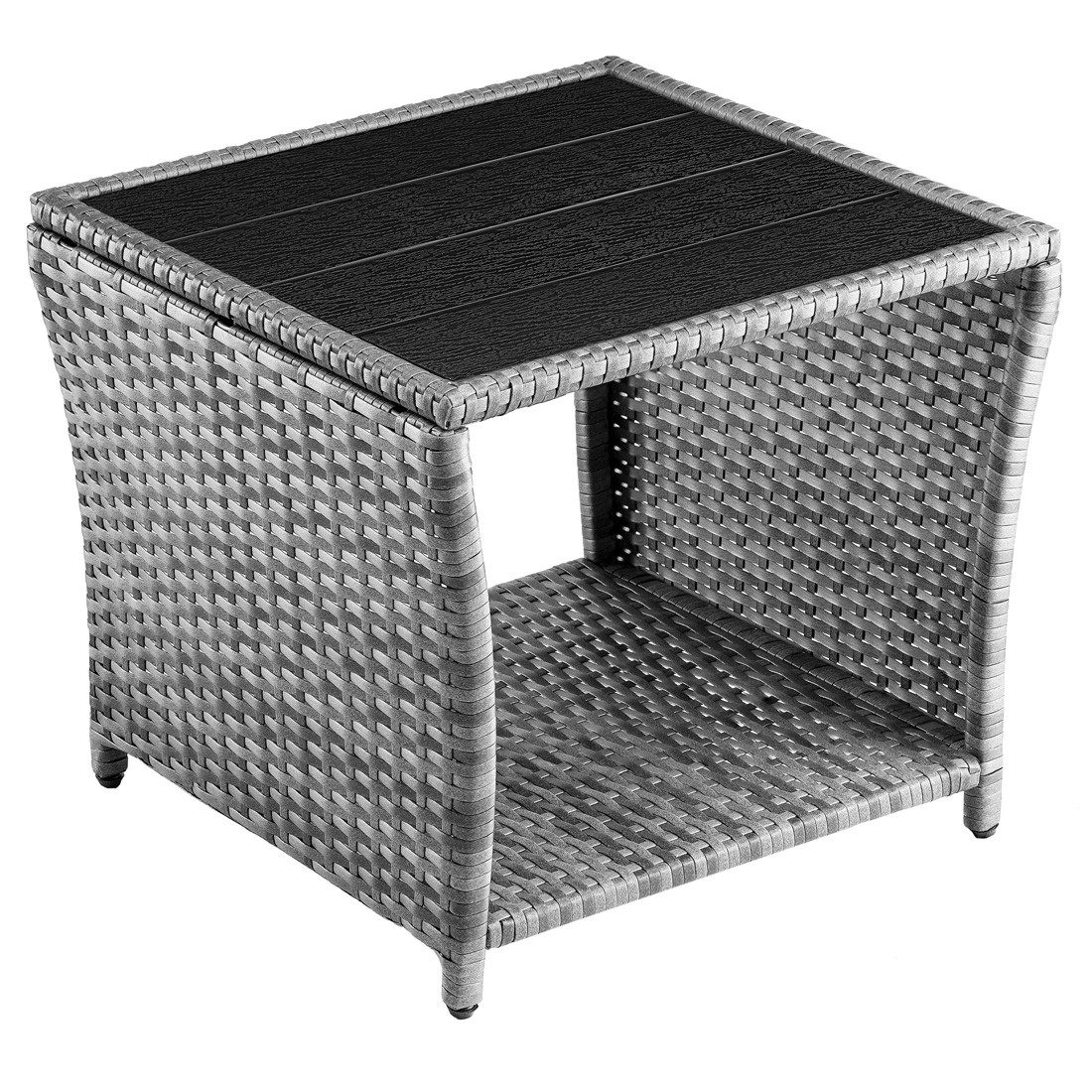 Casaria Beistelltisch (1-St), Polyrattan WPC Tischplatte günstig online kaufen