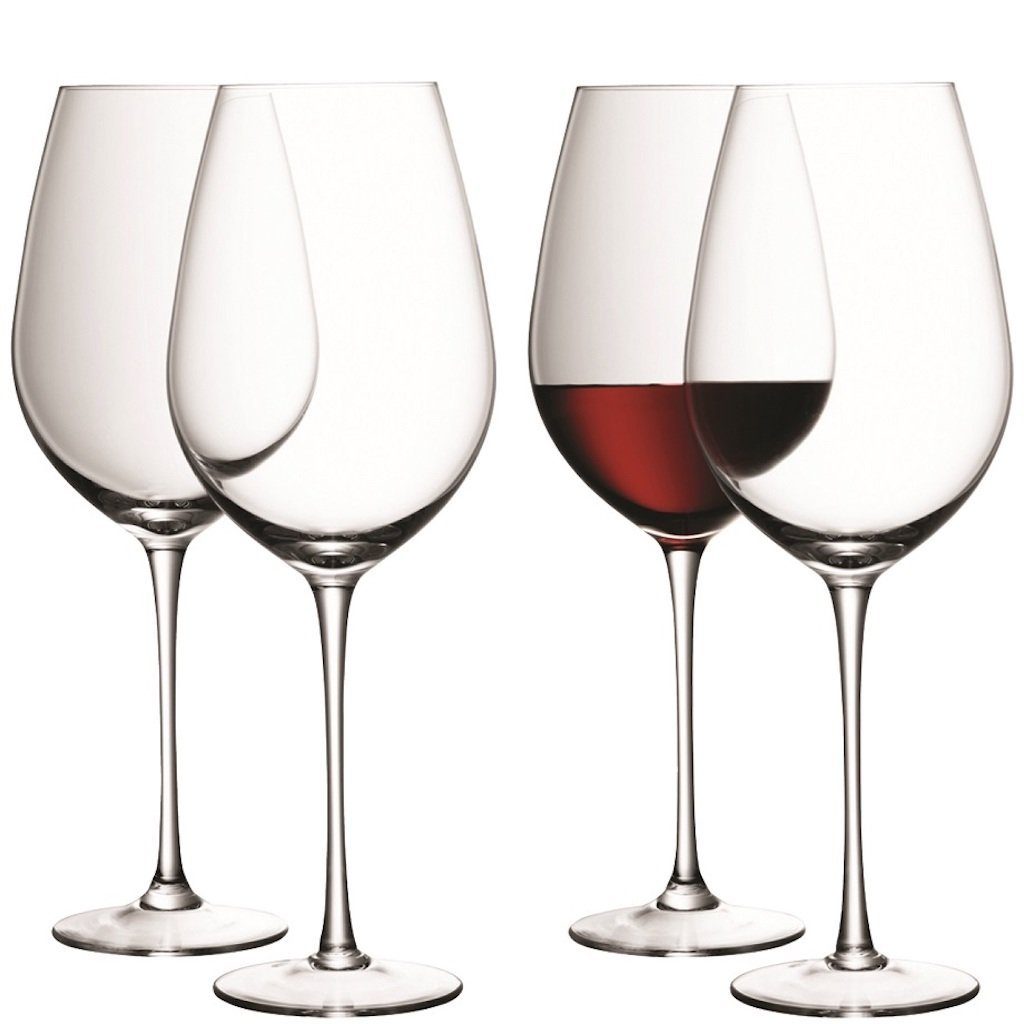 LSA Rotweinglas Kelch Wine 850ml klar 4er Set