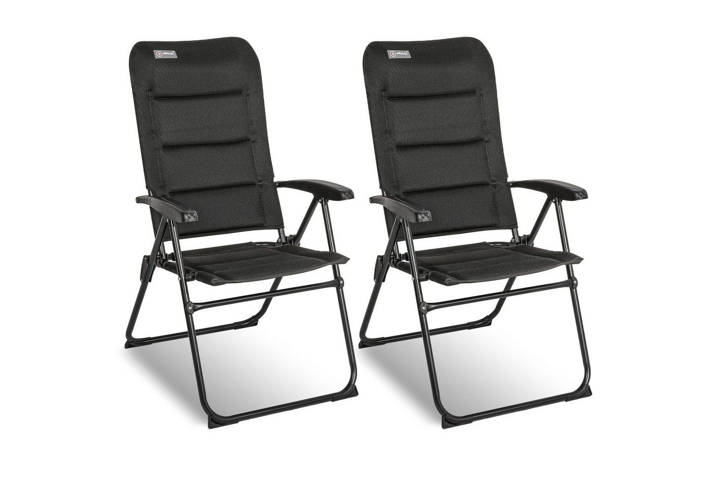 HOMECALL Klappstuhl Gartenstühle hochlehner Luxus campingstuhle bis 150 kg Gepolstert (Set, 2 St), mit 5-Fach Verstellbare lehne, für Camp Garten Balkon