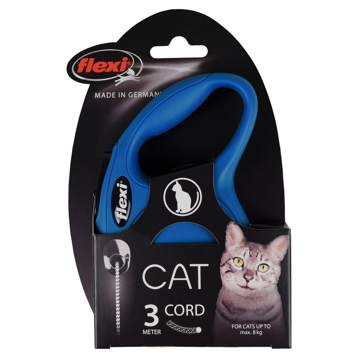 flexi Leine New Classic Cat Seil blau
