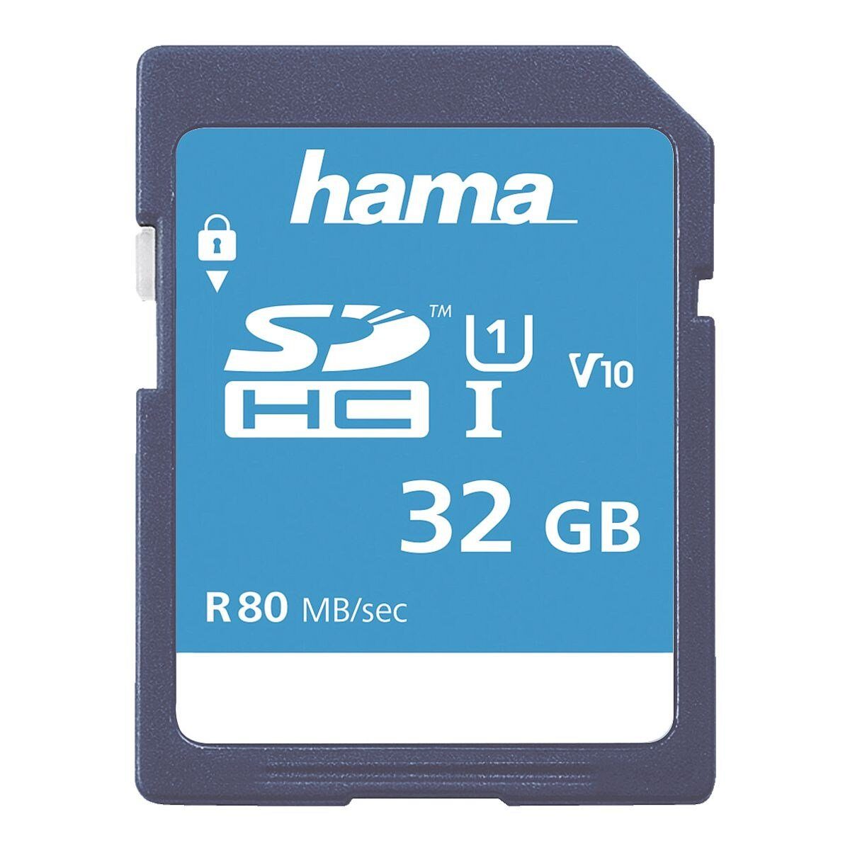 Hama Class 10 UHS-I Speicherkarte (32 GB, 80, für Full-HD- und 3D-Videos geeignet)