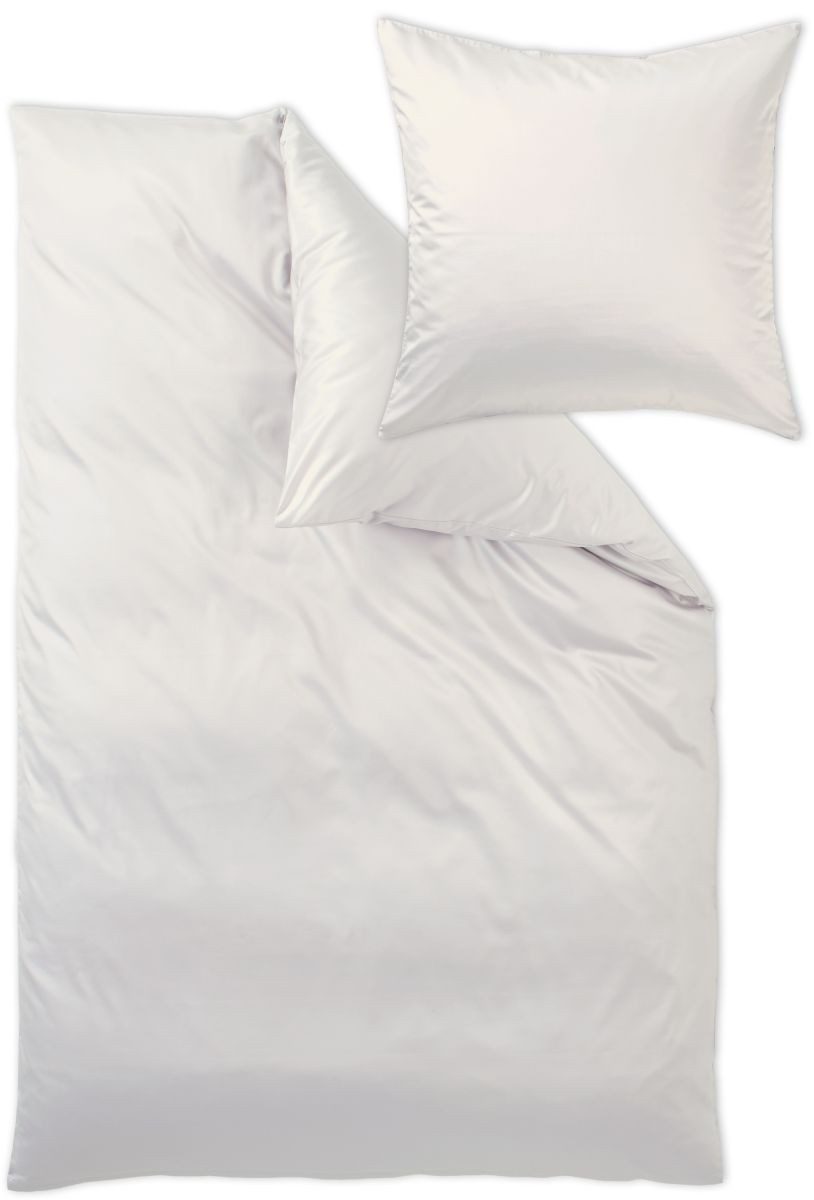 Curt Bauer Bettwäsche Uni-Mako-Satin Uni-Mako-Satin nebel günstig online kaufen