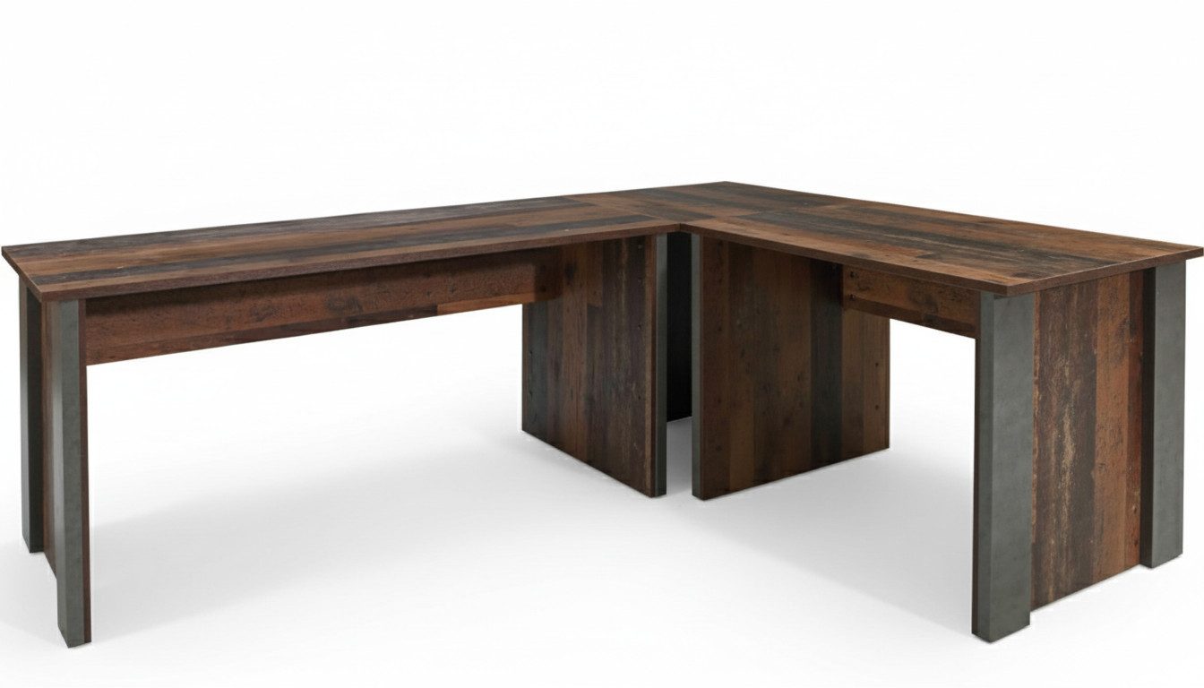 FORTE Schreibtisch Eckschreibtisch Arbeitstisch CLIF - Old Wood Vintage und günstig online kaufen