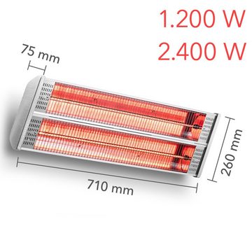 TROTEC Infrarotstrahler IR 2400, 2 Heizstufen, bis zu 2.400 Watt Heizleistung, 2400 W