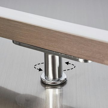 hofstein Deckenleuchte »Bocale« Deckenlampe eckig in Nickel, 3000 Kelvin, mit 3 verstellbaren Strahlern, je 7 Watt, 1400 Lumen