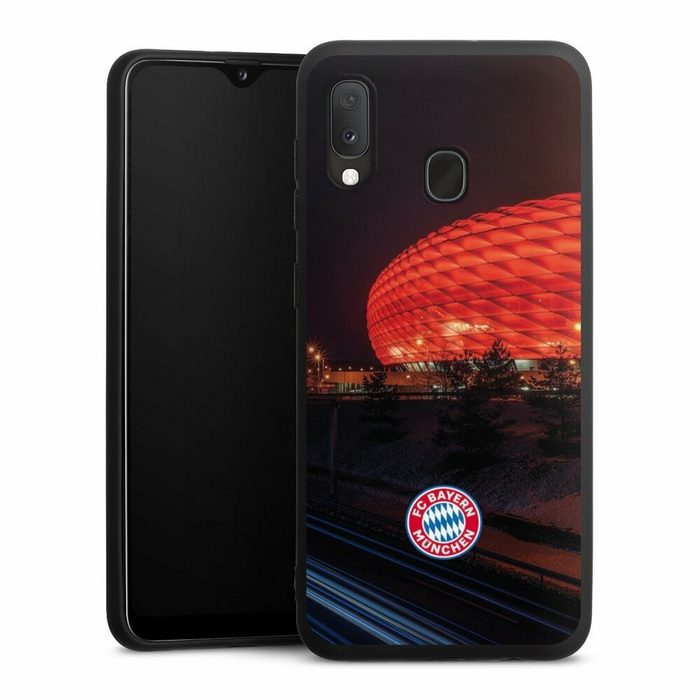 DeinDesign Handyhülle FC Bayern München FCB Stadion Allianz Arena bei Nacht FCB Samsung Galaxy A20 Silikon Hülle Premium Case Handy Schutzhülle