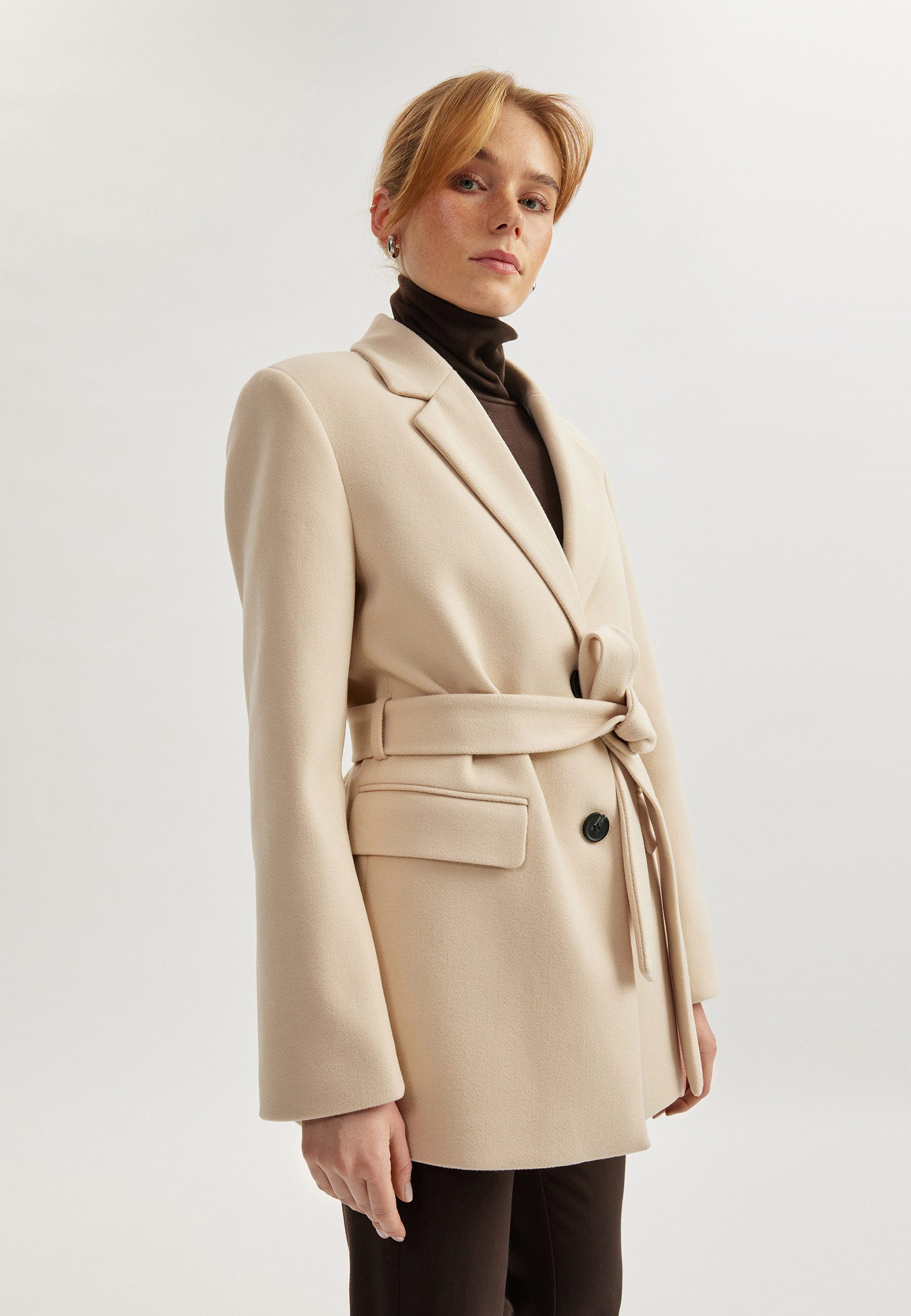 Koton Langmantel Regular Mit Bauchgurt Langmantel