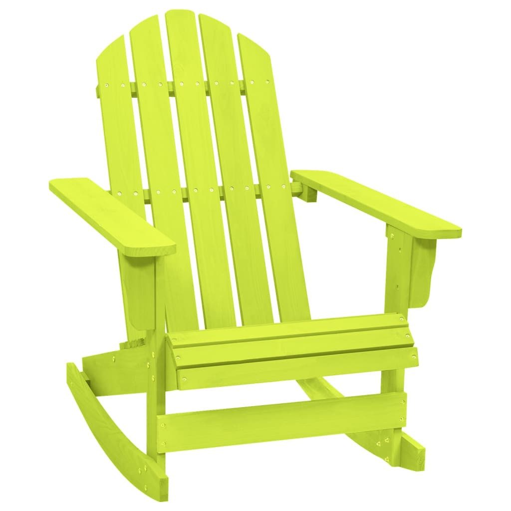 furnicato Schaukelstuhl Adirondack-aus massivem Holz Grün 70 x 91,5 x 92 cm (1 St)