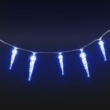vidaXL Lichterkette Eiszapfen-Lichterkette 100 Stk Blau Acryl