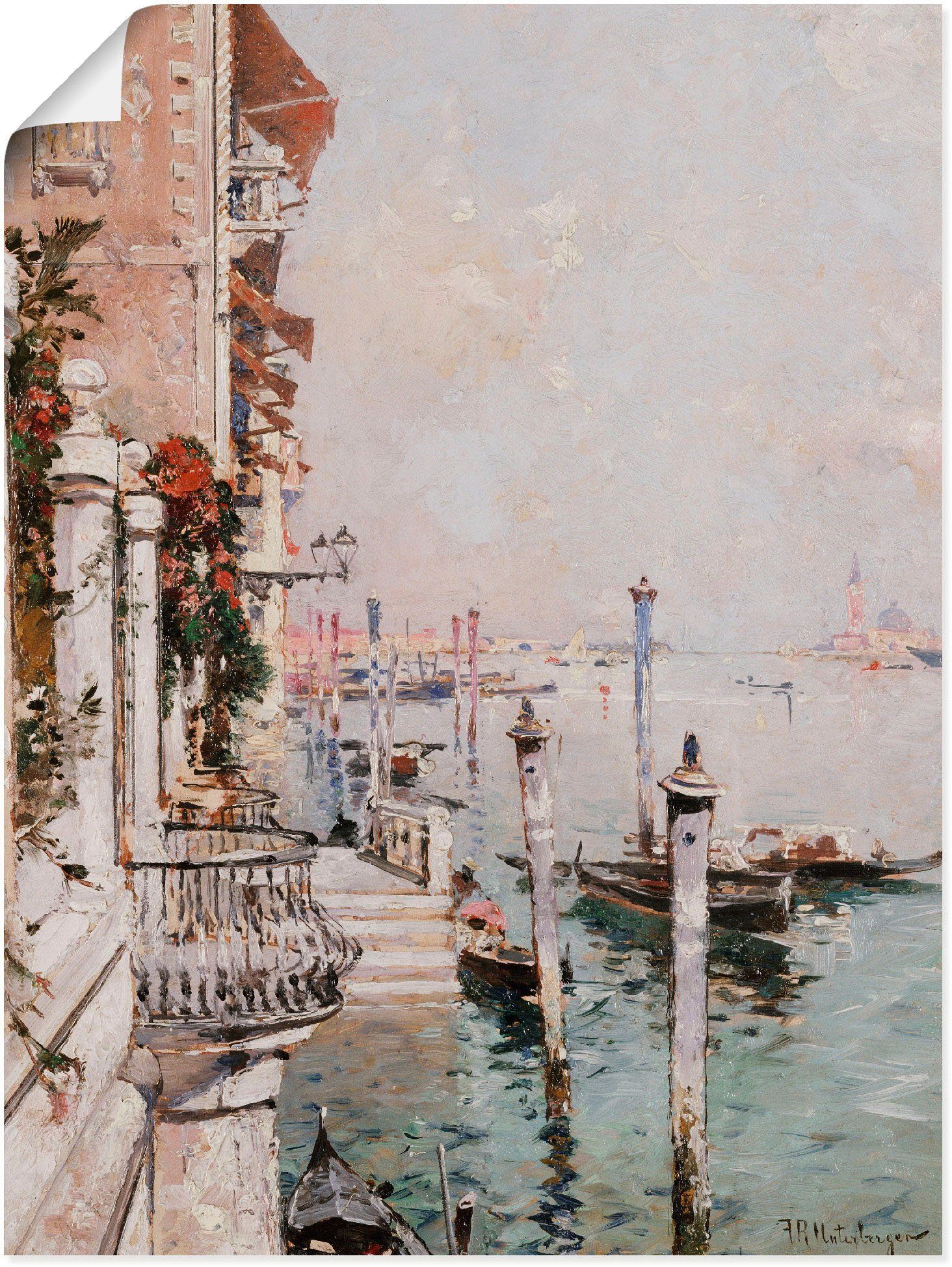 Artland Wandbild Der Canal Grande, Venedig., Italien (1 St), als Leinwandbild, Wandaufkleber oder Poster in versch. Größen