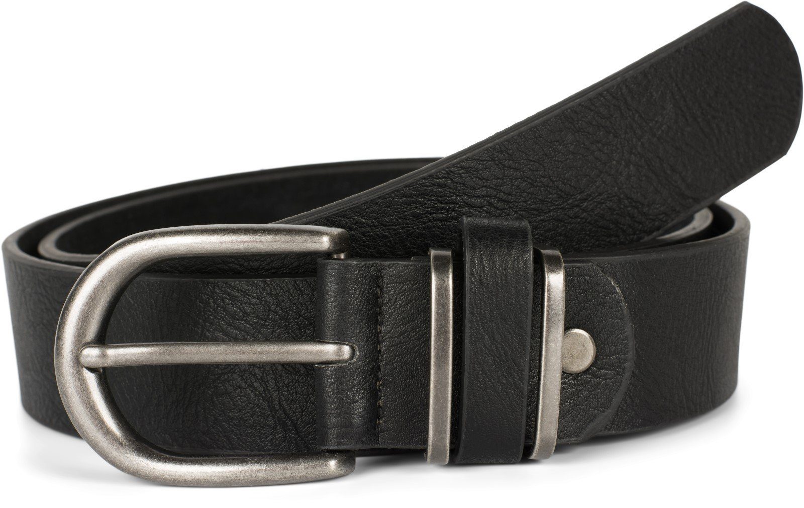 styleBREAKER Synthetikgürtel Gürtel mit Metall Gürtelschlaufe (1-St)