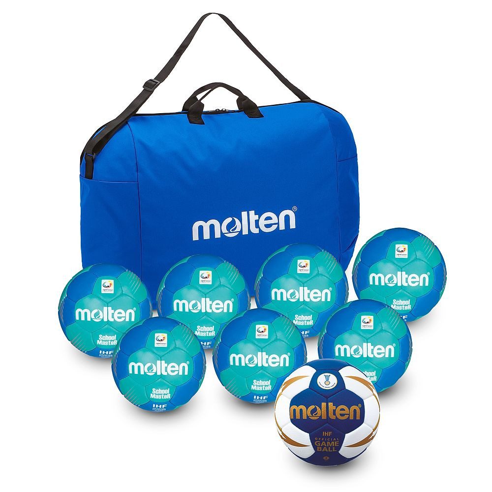 Molten Handball Handball-Set School, Set aus 7 Trainingsbällen und 1 Matchball