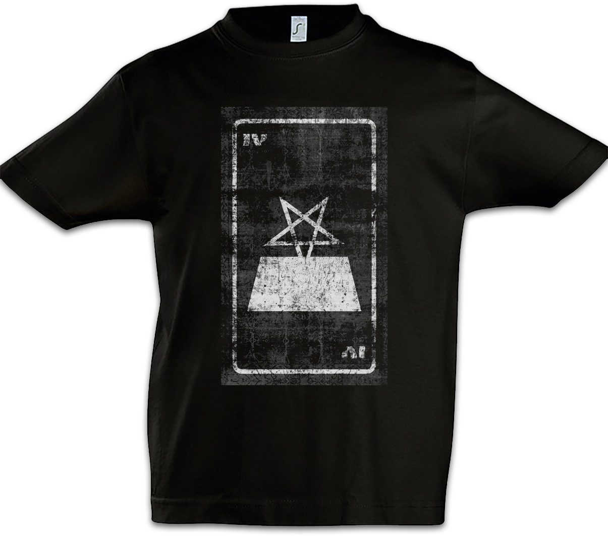Print-Shirt Tarot The High Priest Kinder T-Shirt Karte Karten Card Voddoo Der Hohe