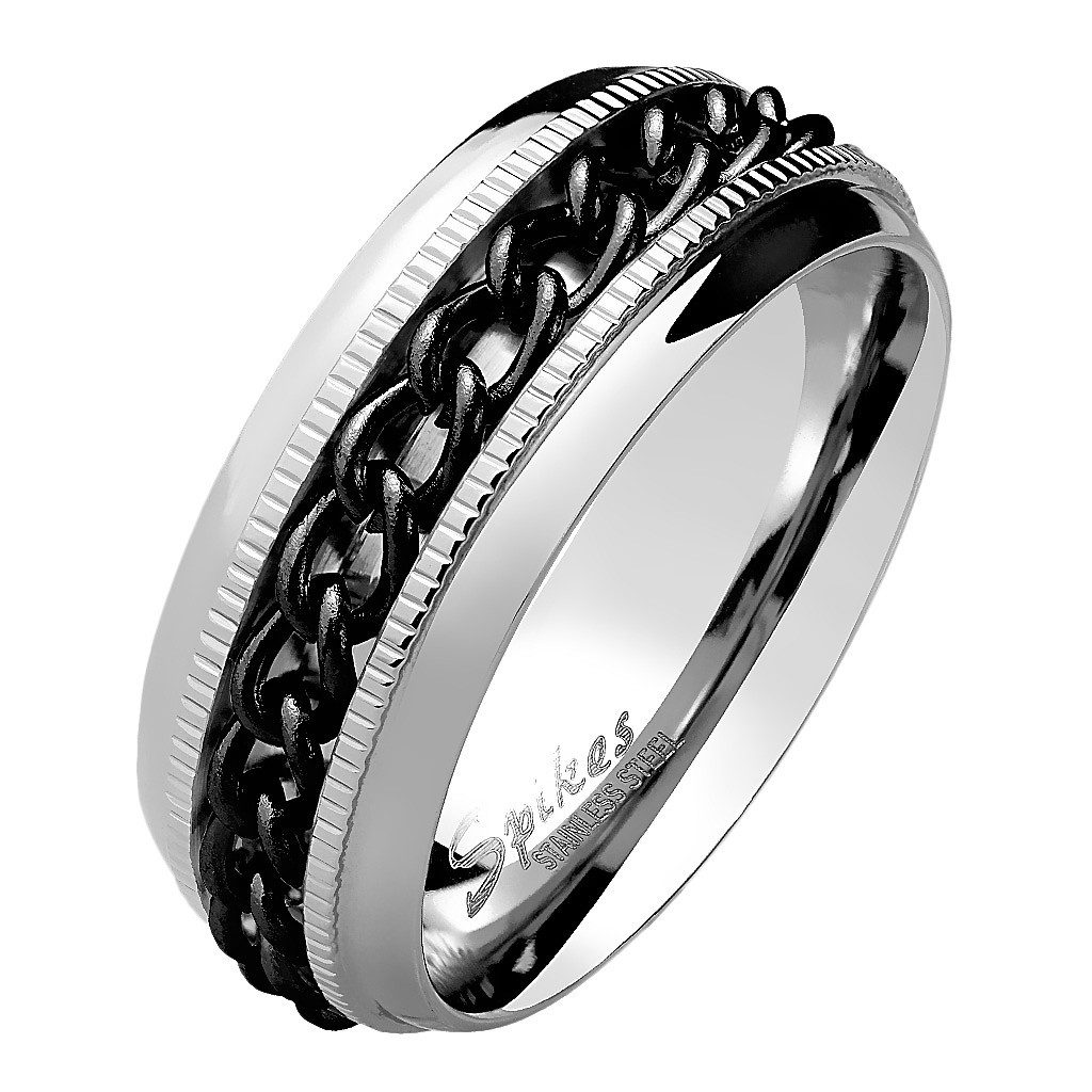 Taffstyle Fingerring Facettierter Spinner Biker Ring günstig online kaufen