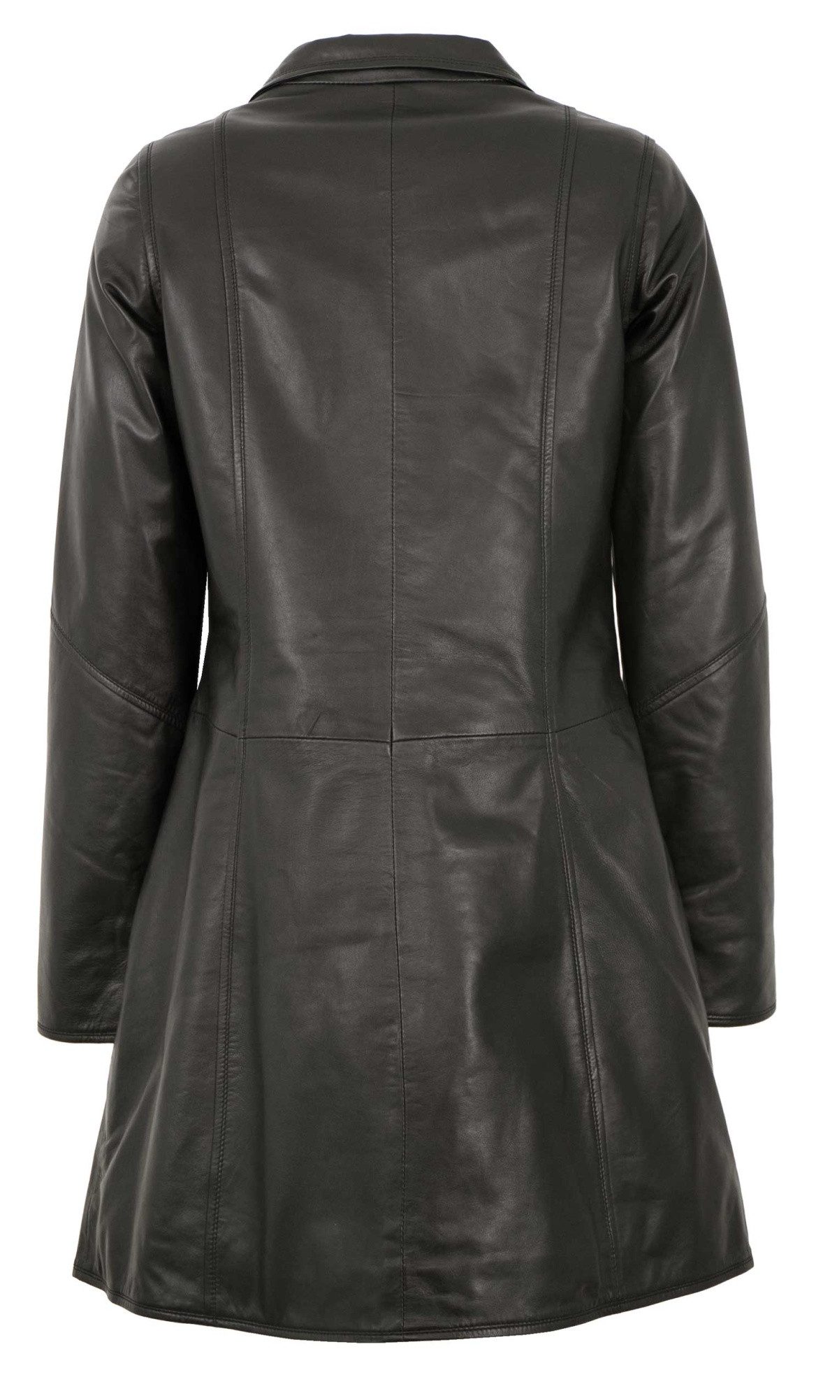 Maddox Lederjacke Silvia MADDOX - Damen Ledermantel Lammnappa schwarz
