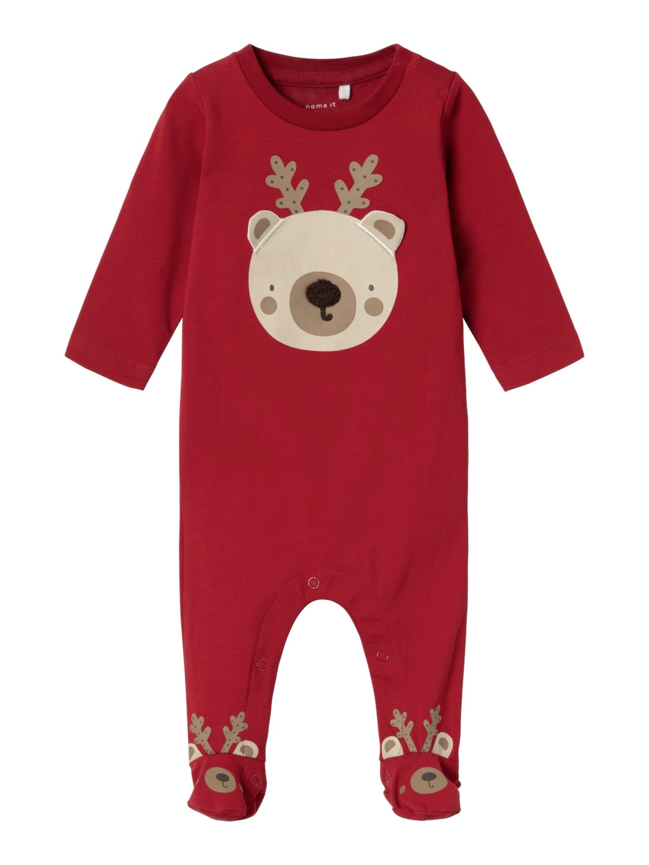NAME IT Unisex Baby Schlafanzug - Gemütlicher Langarm-Body Für Die Kleinsten